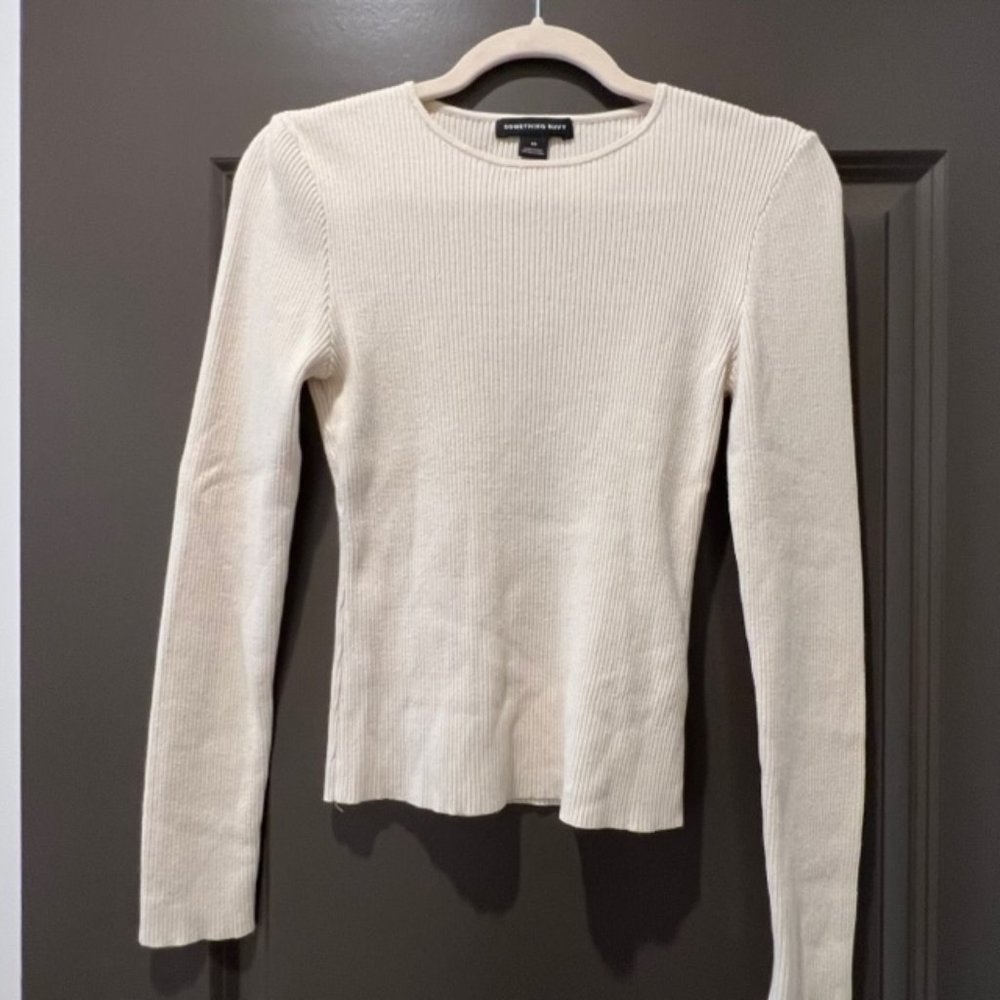 Something Navy Rib Knit Sweater & Skirt - XS - EXCELLENT CONDITION